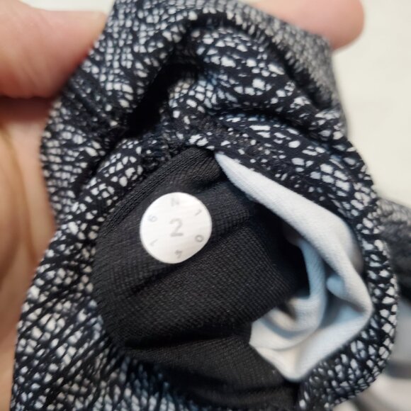 Lululemon Wunder Under White Black Active Gym Yoga 20" Inseam Cropped Legging 2 - Picture 7 of 7